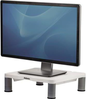 Fellowes Monitorständer Riser 91712 – Höhenverstellbar, 27 kg Tragkraft, 100% Recycling-Kunststoff