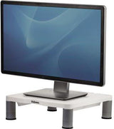 Fellowes Monitorständer Riser 91712 – Höhenverstellbar, 27 kg Tragkraft, 100% Recycling-Kunststoff