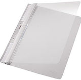 Leitz Einhakhefter 41900025 DIN A4 kaufmännische Heftung PVC rot – Schnellhefter mit Einschubkanal