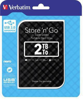 Verbatim Store 'n' Go externe Festplatte 1TB USB 3.0 schwarz – 5 Gbit/s