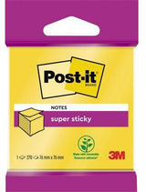 Post-it Super Sticky Haftnotizwürfel 76x76 mm, 270 Blatt, narzissengelb – extra starke Haftkraft