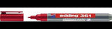 edding Boardmarker 361 – Schnelltrocknender Whiteboardmarker, schwarz, 1 mm, nachfüllbar