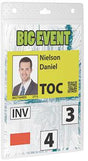 DURABLE Namensschild DIN A6 transparent, 20 Stück, inkl. Visitenkartentasche, für Messen & Events