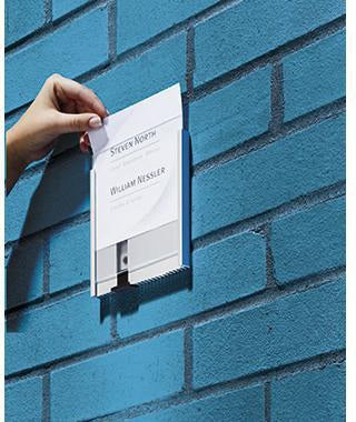 DURABLE Türschild INFO SIGN 149 x 52,5 mm Aluminium/Acryl silber metallic auswechselbar
