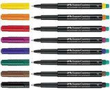 Faber-Castell CD/DVD-Marker MULTIMARK 1513 – 4er Set, 0,6 mm, radierbar, wasserfest