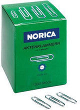 NORICA Büroklammern 32 mm glanzverzinkt, 1.000 Stück, runde Form mit Kugelenden