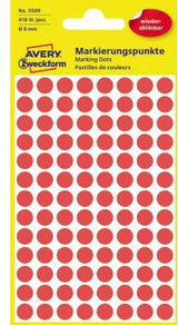 AVERY ZWECKFORM Markierungspunkt 3591 8mm blau 416 St./Pack. – Selbstklebende Etiketten