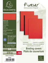 Exacompta EVERCOVER Einbanddeckel A4 blau 270 g/m² 100 Stück Lederoptik