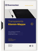 Soennecken Klemmmappe 3314 DIN A4 bis 30 Blatt PVC weiß – mit Metallclip