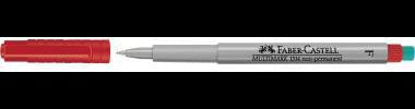 Faber-Castell MULTIMARK 1514 Folienstift rot 0,6 mm mit Radierer – Made in Germany
