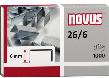 NOVUS Heftklammern 26/6 verzinkt – 1.000 Stück für Heftgeräte und Heftzangen
