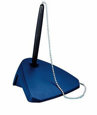 MAUL Kugelschreiberständer Modern – blauer Kunststoff-Ständer für Schalter und Publikumsverkehr