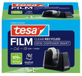 tesa Tischabroller ecoLogo Smart 53904-00000 schwarz inkl. Klebefilm – rutschfest & nachfüllbar