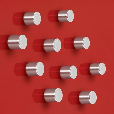 SIGEL SuperDym C5 Strong Magnete 10x10mm silber 10 Stück für Glas-Magnetboards