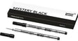 Montblanc Tintenrollermine Mystery Black M – 2er-Pack für Tintenroller