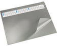 LÄUFER Durella DS Schreibunterlage 53 x 40 cm mit Vollsichtfolie & Jahresplan-Kalender, grau