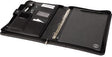 Soennecken Schreibmappe oeco 5128 A4 schwarz – Recyceltes PET, 4-Ring-Mechanik, inkl. Block