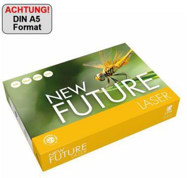 NEW FUTURE Multifunktionspapier DIN A5 80 g/m² weiß 500 Blatt PEFC für Laserdrucker Inkjet Kopierer