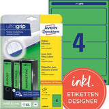 Avery Zweckform Ordnerrückenetikett L4767-20 ultragrip 61x192 mm blau 80 Stück
