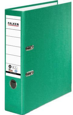 Falken Ordner Recycolor DIN A4 80 mm Papier schwarz – Umweltfreundlicher Büroordner mit Hebelmechanik