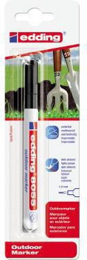 edding 8055 Outdoormarker – Lackmarker mit Rundspitze, schwarz, 1-2 mm, wisch- und wasserfest