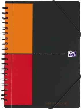 OXFORD International Meetingbook Connect DIN B5 kariert, 80 Blatt, Hardcover, Mikroperforation, Scribzee-App