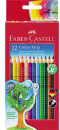 Faber-Castell Colour GRIP Farbstifte 12er Set – wasservermalbar, ergonomisch, leuchtende Farben