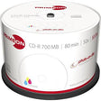 PRIMEON CD-R 52x 700MB 80 Min. Spindel 50 Stück – bedruckbare Rohlinge mit photo-on-disc Oberfläche