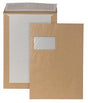 POSTHORN Papprückwandtasche DIN C4 mit Fenster, 120 g/m², Haftklebung, braun