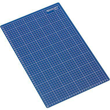 WESTCOTT Schneidematte DIN A3 45 x 30 cm – selbstheilende Oberfläche, schnittfester Kern, blau