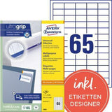 Avery Zweckform Universaletikett 3666 ultragrip 38x21,2 mm weiß 6.500 Stück