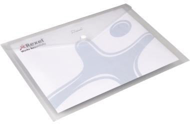 Rexel Dokumententasche ICE DIN A4 quer aus glasklarem Polypropylen