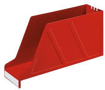 LEITZ Stehsammler 24270025 DIN A4 quer, 97 mm, Polystyrol, rot – extrabreit & stabil