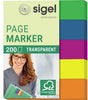 SIGEL Haftmarker HN615 50x60mm farbig sortiert 5 St./Pack. – Reißfeste PET-Haftstreifen