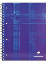 Clairefontaine BIND'O BLOCK Collegeblock DIN A4 kariert 90 g/m², 80 Blatt, blau, Doppelspiralbindung