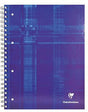 Clairefontaine BIND'O BLOCK Collegeblock DIN A4 kariert 90 g/m², 80 Blatt, blau, Doppelspiralbindung
