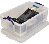 Really Useful Box Aufbewahrungsbox 50C, 50 l, transparent, 71x44x23 cm, mit Bügelverschluss