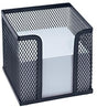 WEDO Zettelbox Office 65701 – 10x10x10 cm Drahtmetall schwarz, 700 Blatt gefüllt