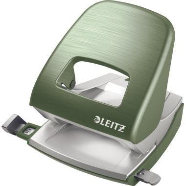 LEITZ Locher NeXXt Style 5006 – Metall-Locher für 30 Blatt, arktik weiß