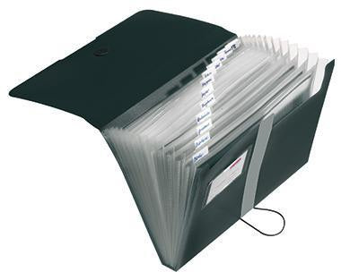 Herlitz Fächermappe easy orga to go A4 12 Fächer Polypropylen apfel – mit Gummizugverschluss