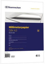 Soennecken Millimeterblock 1232 DIN A4 Bücherpapier 50 Blatt rot