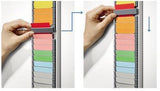 Ultradex T-Kartentafel 528120 mit 20 flexiblen Kartenplätzen – Aluminium silber, Made in Germany