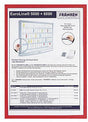FRANKEN Dokumentenhalter Frame It X-tra!Line DIN A4 rot 5 Stück selbstklebend Hartfolie