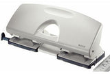Leitz Doppellocher 50220085 – Metall-Locher für 16 Blatt mit Anschlagschiene, grau