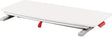 LEITZ Ergo Cosy Schreibtischaufsatz 65320085 mit Tastaturablage – Höhenverstellbarer Sitz-Steh-Arbeitsplatz, grau
