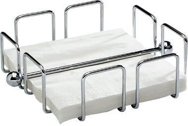 APS Serviettenhalter WIRE 19 x 6,5 x 19 cm – verchromtes Metall für 50 Servietten