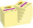 Post-it Super Sticky Notes 622-12SSCY, 47,6 x 47,6 mm, 12 Blöcke à 90 Blatt, gelb