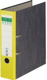 ELBA Ordner rado klassik DIN A4 80 mm Pappe gelb mit Präzisionsmechanik