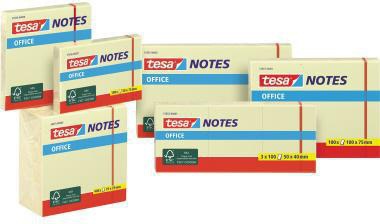 tesa Haftnotiz Office Notes 75x75mm 100 Blatt gelb – rückstandsfrei entfernbar