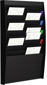 PAPERFLOW Wand-Sortiertafel V 20F A4 – 20 Fächer, DIN A4, schwarz, stapelbar